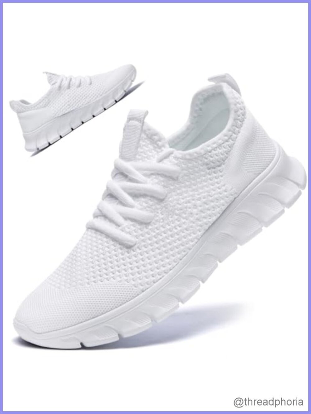 RJYWGS Men's Women's Running Shoes Breathable Mesh Slip On Sneakers